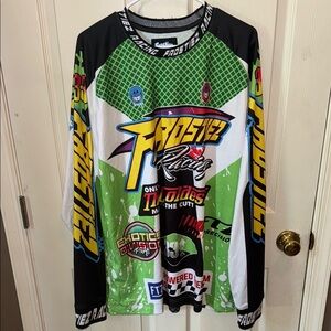 Men’s Frostiez High Speed XL Green and Black Long Sleeve Racing Shirt/Jersey
